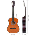 3/4-es klasszikus gitár és tok kezdőknek 36" 14