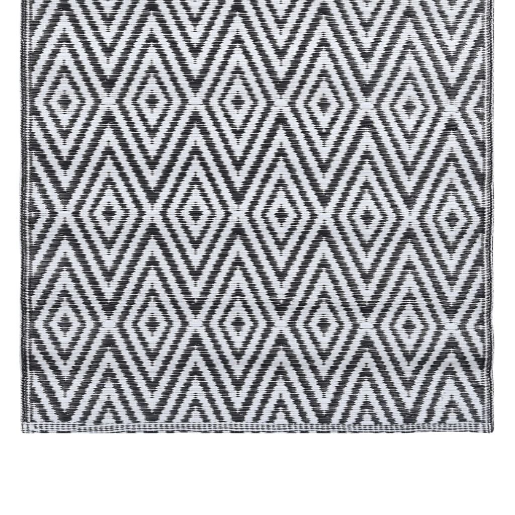 Fekete-fehér ARAKIL PP kültéri szőnyeg 120 x 180 cm 4