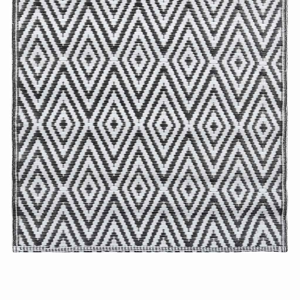 Fekete-fehér ARAKIL PP kültéri szőnyeg 160 x 230 cm 4
