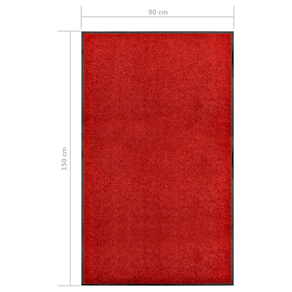 Piros kimosható lábtörlő 90 x 150 cm 6