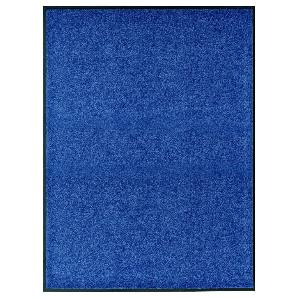 Kék kimosható lábtörlő 90 x 120 cm