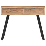 Természetes szélű tömör akácfa tálalóasztal 100 x 35 x 76 cm 3