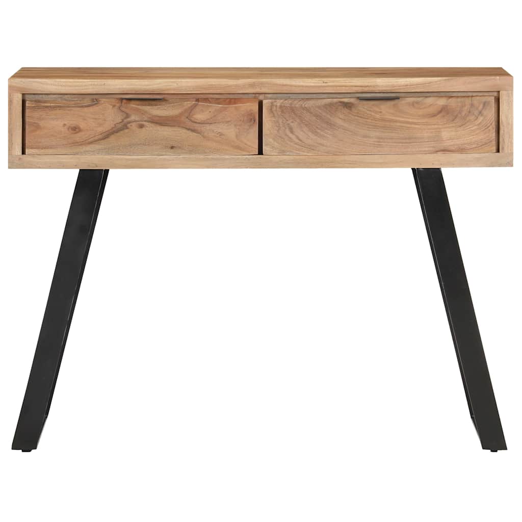 Természetes szélű tömör akácfa tálalóasztal 100 x 35 x 76 cm 3