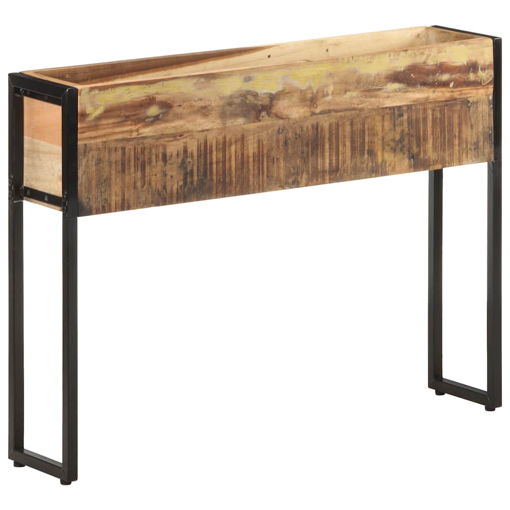 Tömör újrahasznosított fa virágtartó 90 x 20 x 68 cm 8