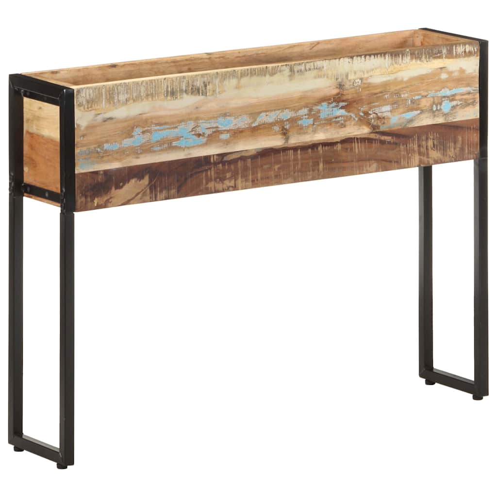Tömör újrahasznosított fa virágtartó 90 x 20 x 68 cm 9