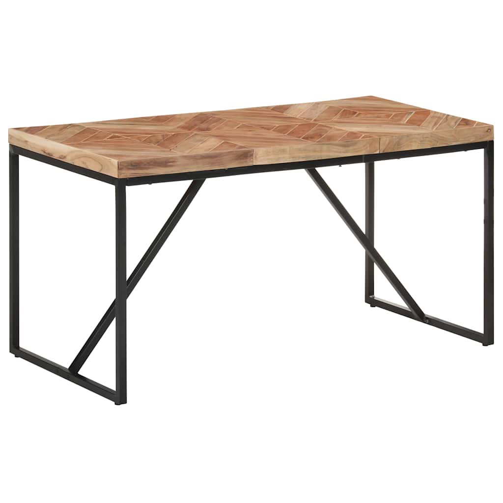 Tömör akác és mangófa étkezőasztal 140 x 70 x 76 cm 9