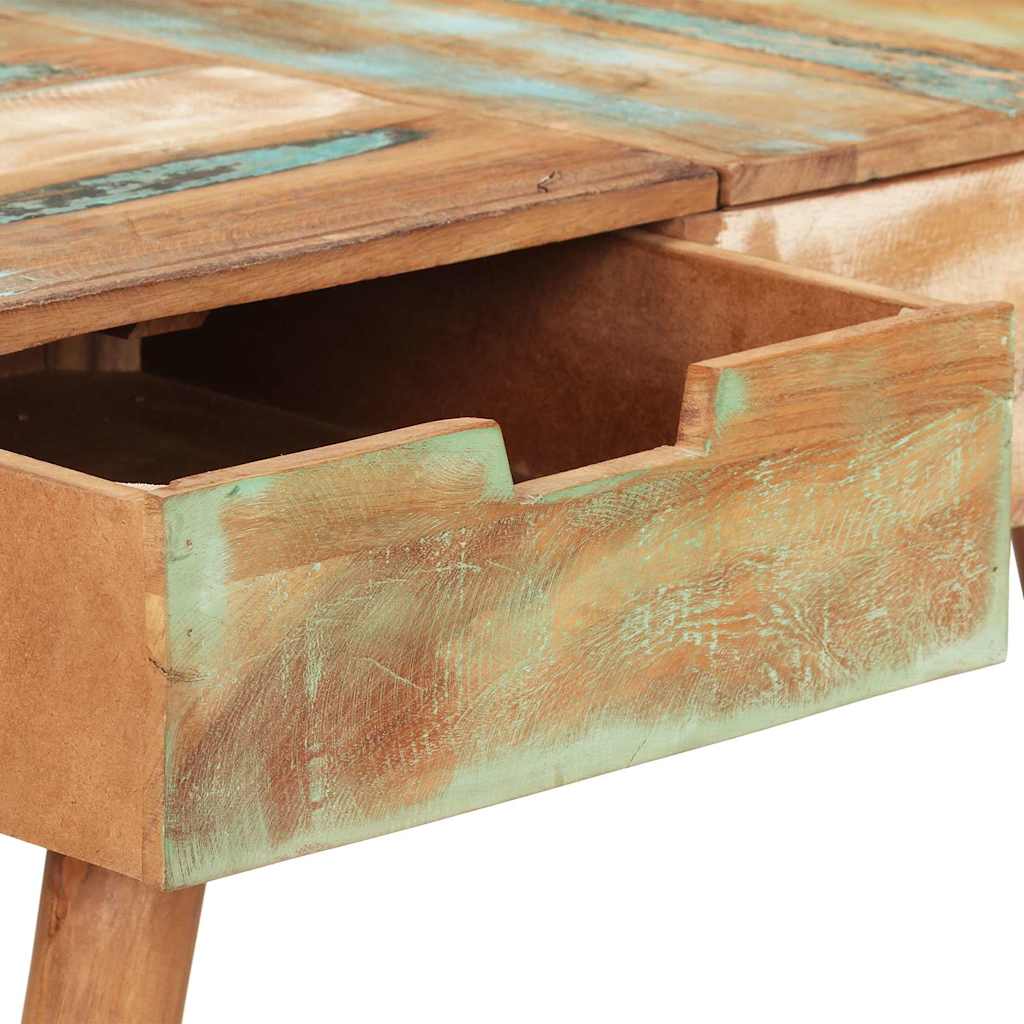 Tömör újrahasznosított fa fésülködőasztal tükörrel 112x45x76 cm 6