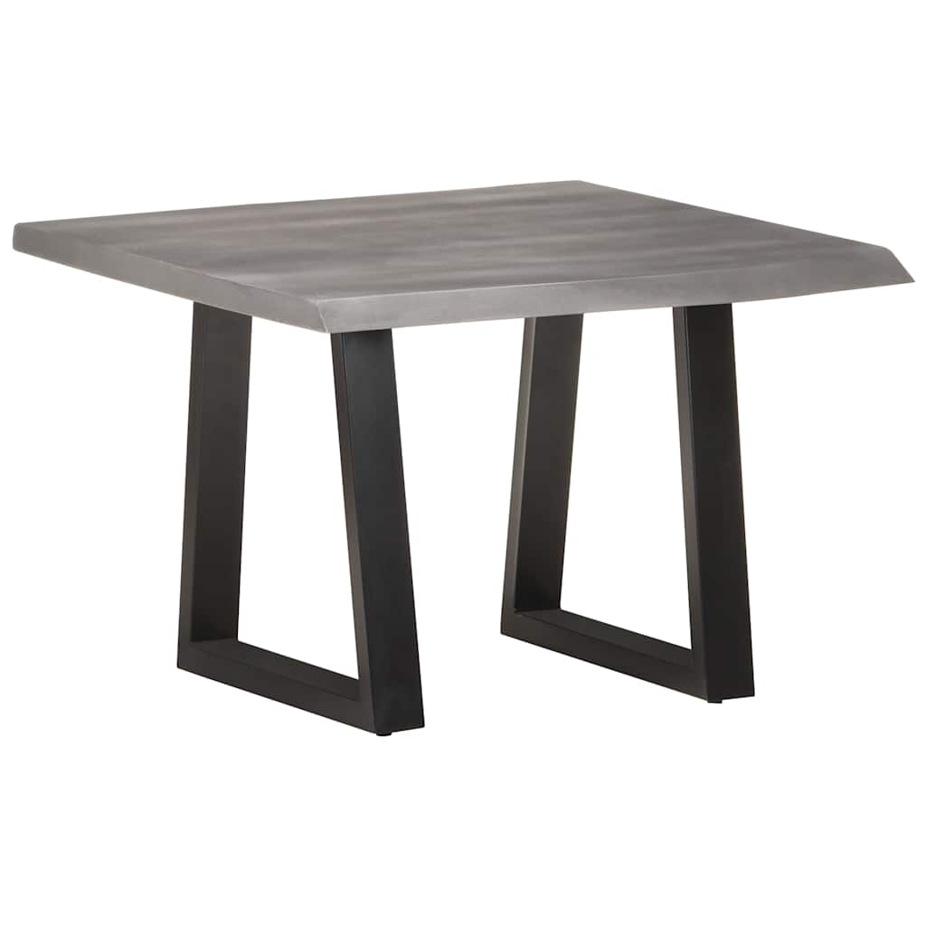 Tömör akácfa dohányzóasztal természetes szélekkel 60x60x40 cm 9