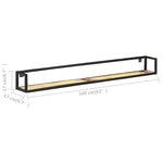 2 db tömör újrahasznosított fa fali polc 160 cm 7