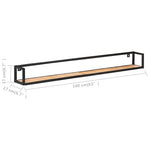 2 db tömör akácfa fali polc 160 cm 7