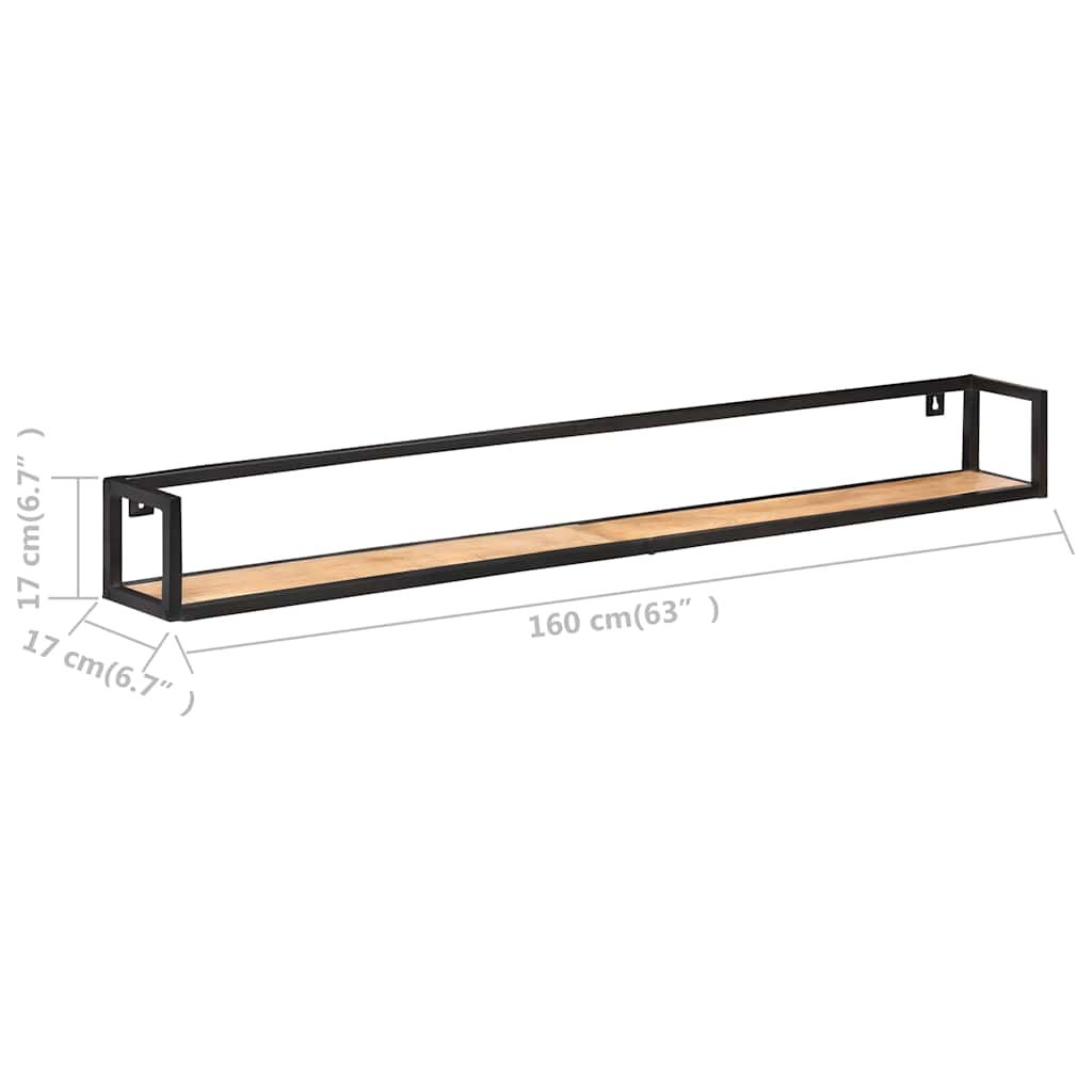 2 db tömör akácfa fali polc 160 cm 7