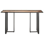 Tömör újrahasznosított fa étkezőasztal 140 cm 2