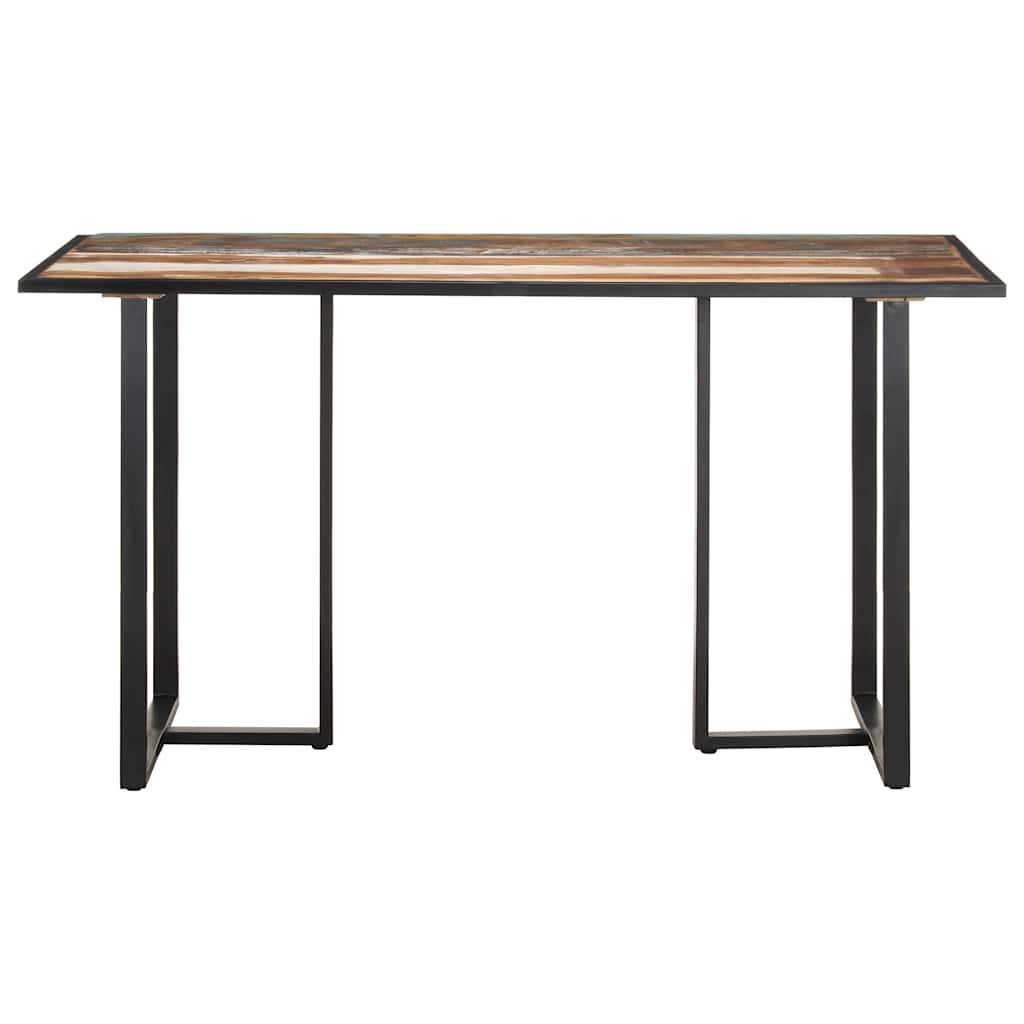 Tömör újrahasznosított fa étkezőasztal 140 cm 2