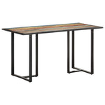 Tömör újrahasznosított fa étkezőasztal 140 cm 7