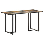 Tömör újrahasznosított fa étkezőasztal 140 cm 8