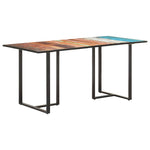 Tömör újrahasznosított fa étkezőasztal 160 cm 9