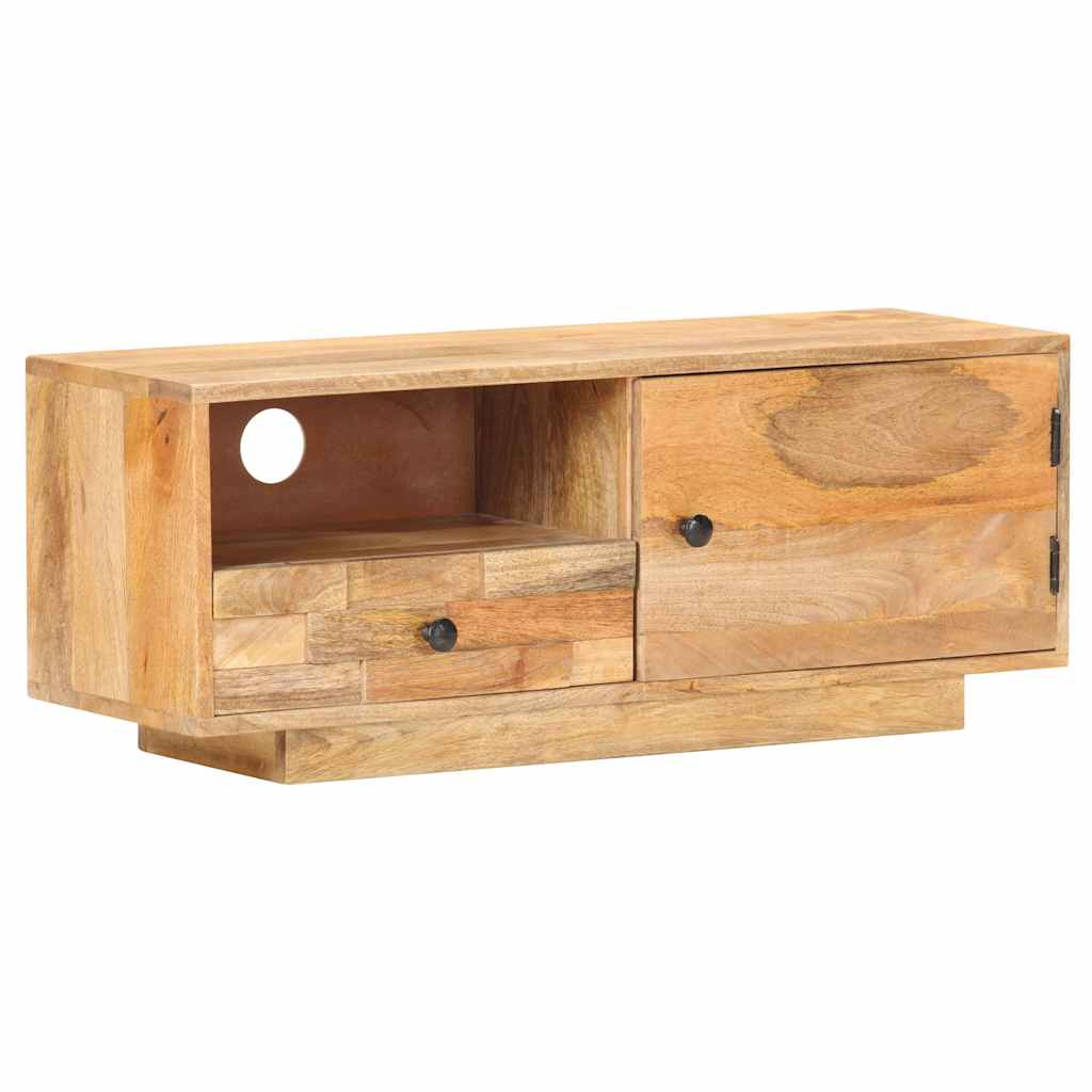 Tömör mangófa TV-szekrény 90 x 30 x 35 cm 7