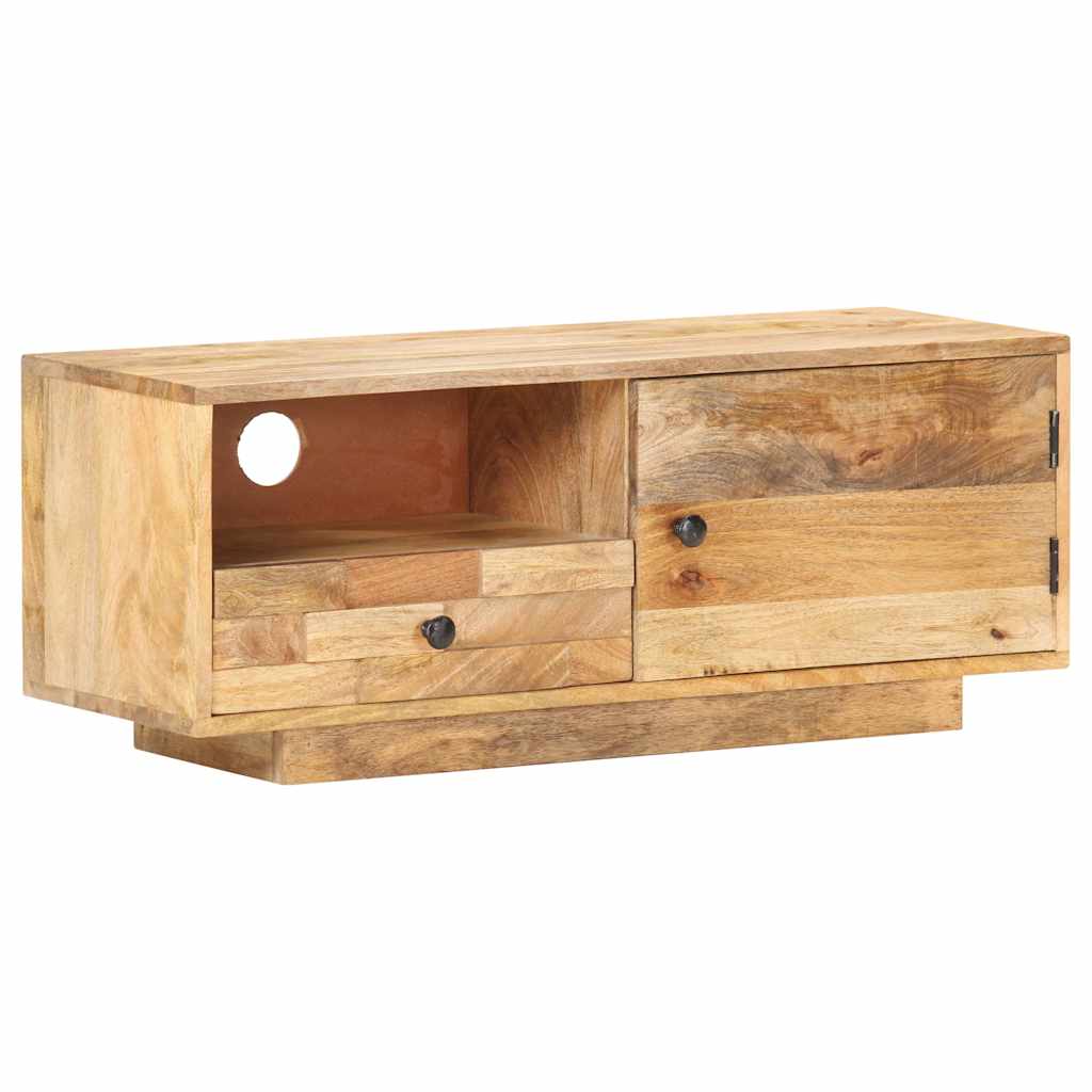 Tömör mangófa TV-szekrény 90 x 30 x 35 cm 9
