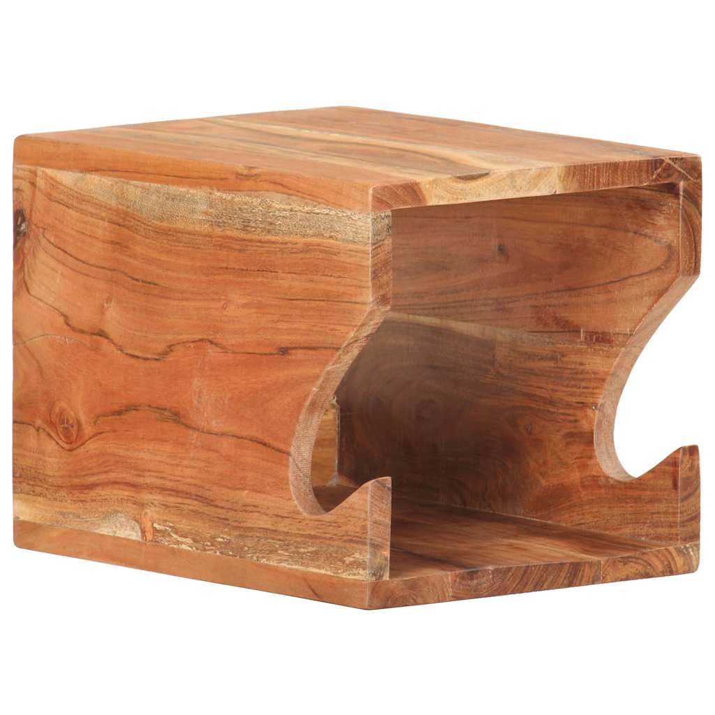 Falra szerelhető tömör akácfa kerékpártartó 35 x 25 x 25 cm 9