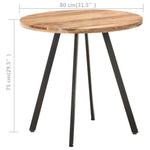 Tömör akácfa étkezőasztal 80 cm 4