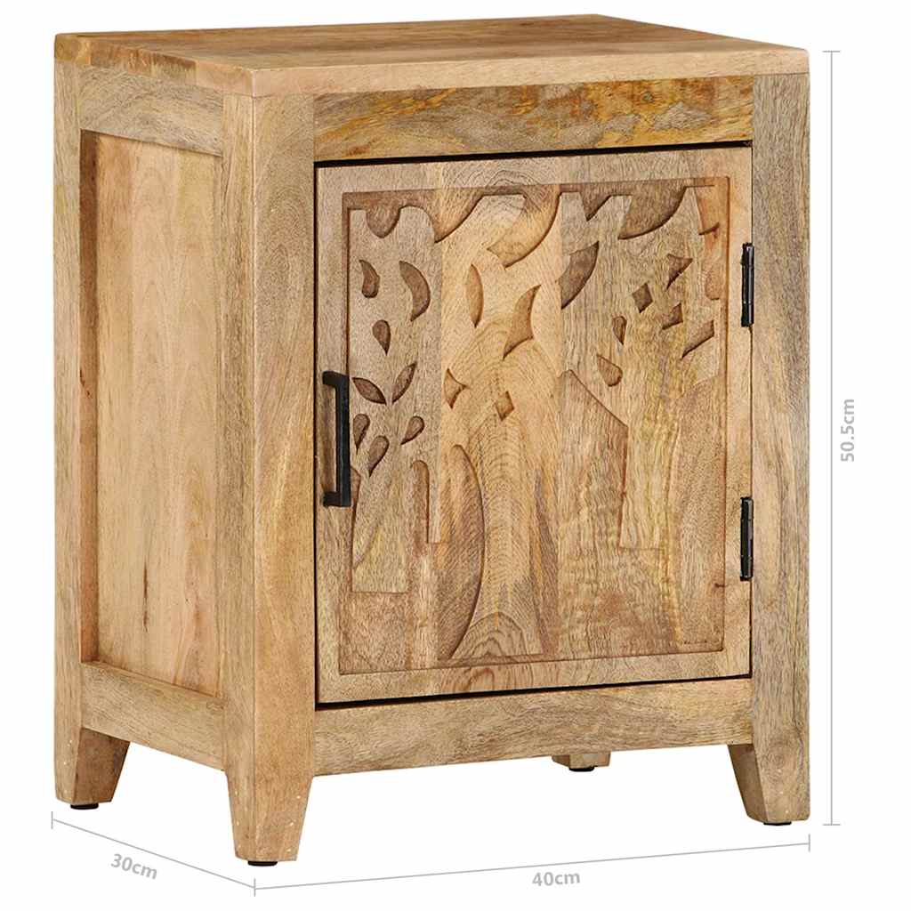 Tömör mangófa éjjeliszekrény 40 x 30 x 50 cm 7