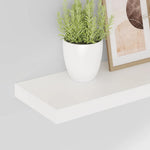 2 db magasfényű fehér MDF lebegő fali polc 60 x 23,5 x 3,8 cm 4