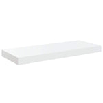 2 db magasfényű fehér MDF lebegő fali polc 60 x 23,5 x 3,8 cm 6