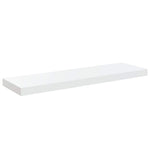 2 db magasfényű fehér MDF lebegő fali polc 80 x 23,5 x 3,8 cm 6