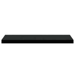 2 db magasfényű fekete MDF lebegő fali polc 80 x 23,5 x 3,8 cm 6