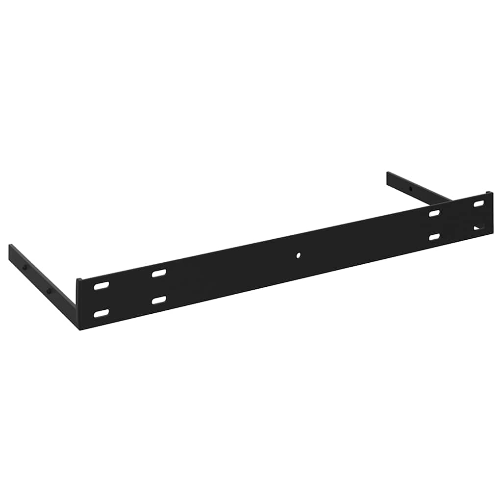 4 db magasfényű fekete MDF fali polc 90 x 23,5 x 3,8 cm 13