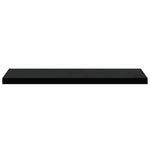 4 db magasfényű fekete MDF fali polc 90 x 23,5 x 3,8 cm 7