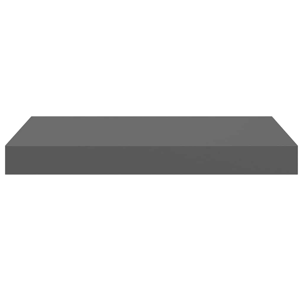 4 db magasfényű szürke MDF lebegő fali polc 40 x 23,5 x 3,8 cm 7