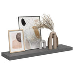Magasfényű szürke MDF fali polc 90 x 23,5 x 3,8 cm 5