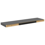Magasfényű szürke MDF fali polc 90 x 23,5 x 3,8 cm 8