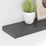 Magasfényű szürke MDF lebegő fali polc 120 x 23,5 x 3,8 cm 4