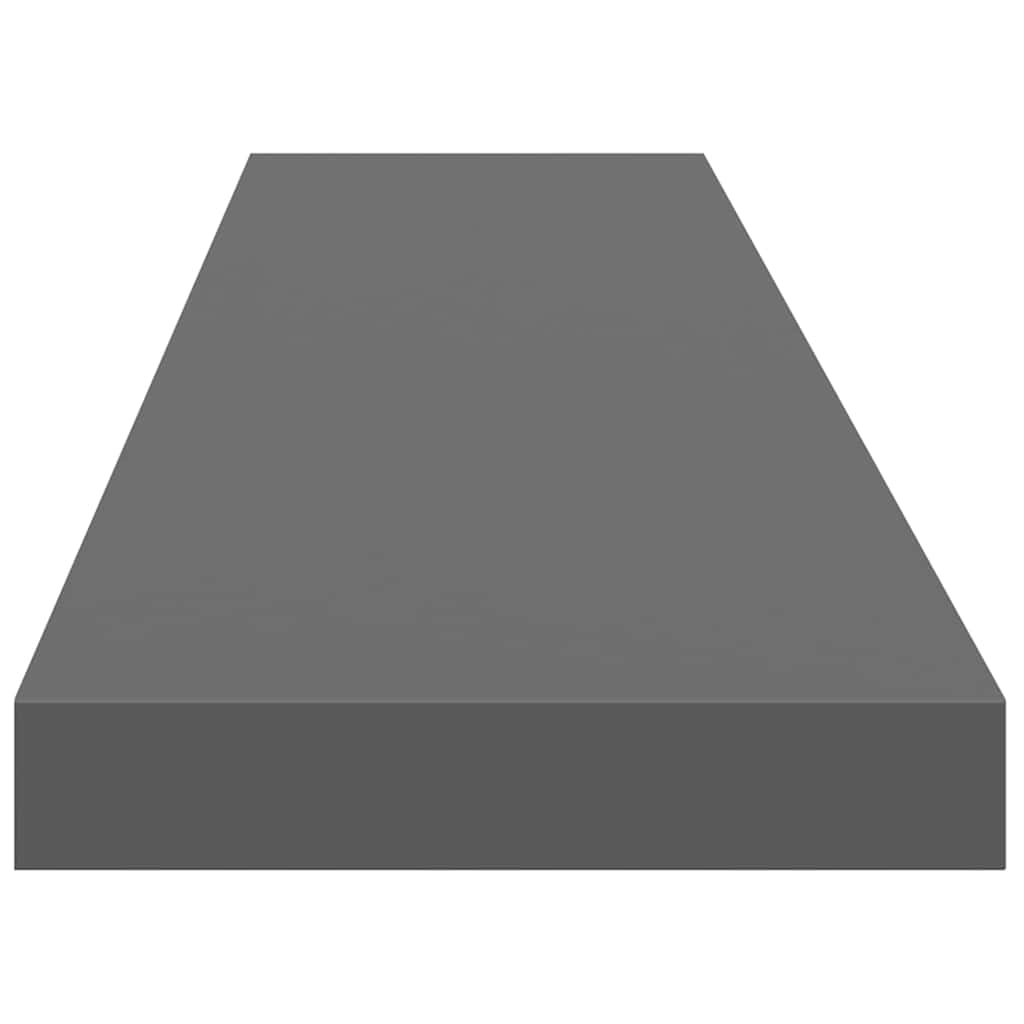Magasfényű szürke MDF lebegő fali polc 120 x 23,5 x 3,8 cm 7