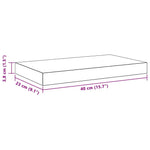 2 db fehér MDF lebegő fali polc 40 x 23,5 x 3,8 cm 15
