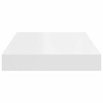 2 db fehér MDF lebegő fali polc 40 x 23,5 x 3,8 cm 8