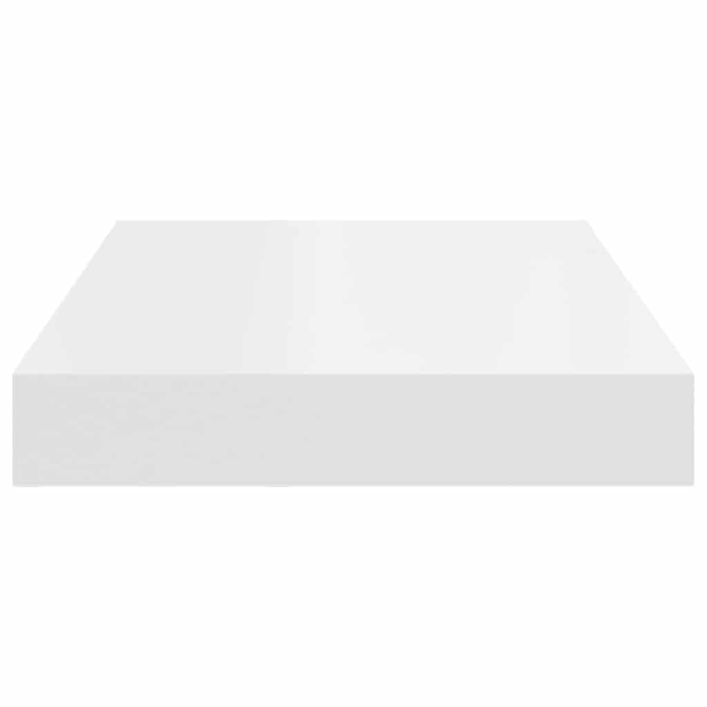 2 db fehér MDF lebegő fali polc 40 x 23,5 x 3,8 cm 8
