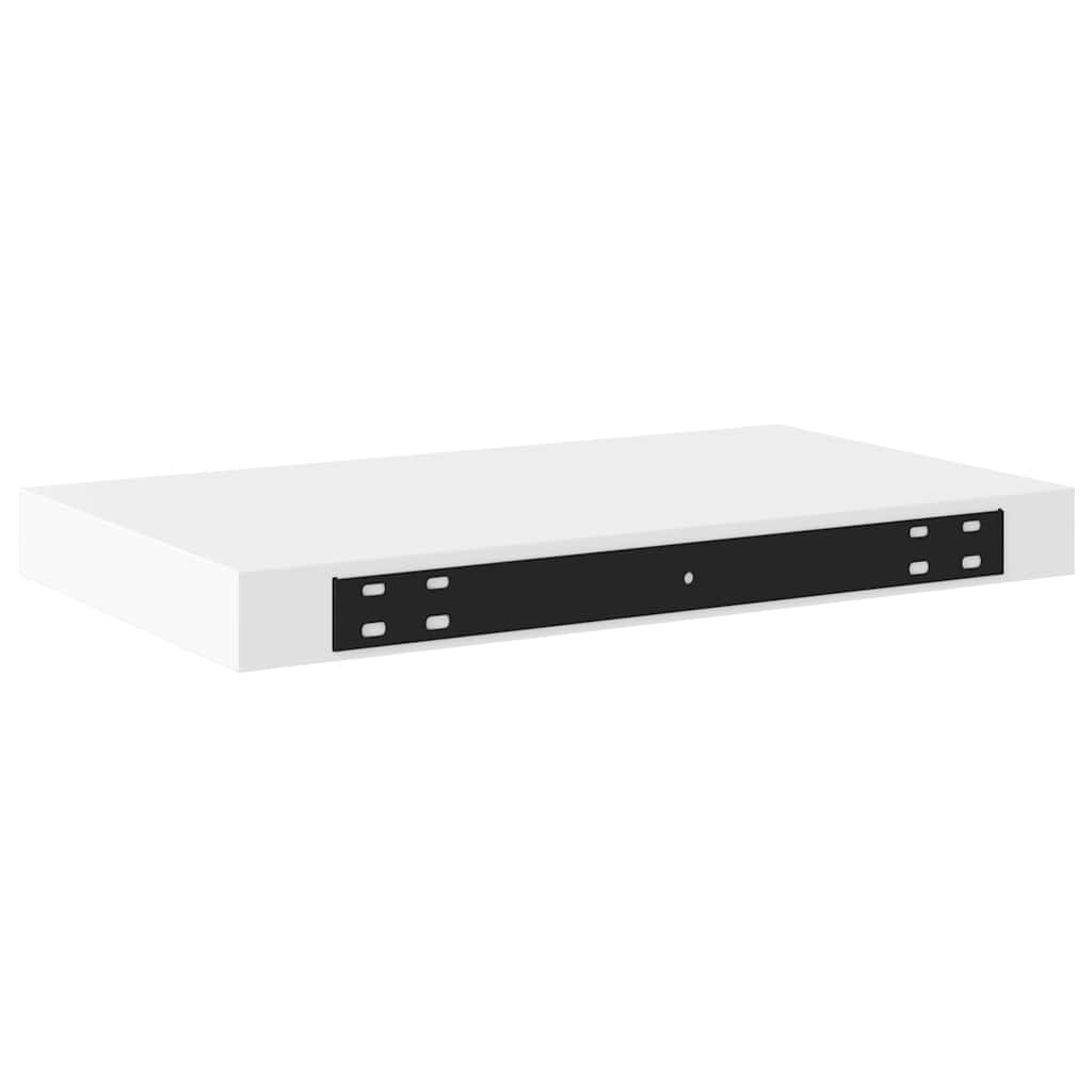 2 db fehér MDF lebegő fali polc 40 x 23,5 x 3,8 cm 9