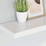 2 db fehér MDF lebegő fali polc 50 x 23,5 x 3,8 cm 4