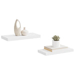 2 db fehér MDF lebegő fali polc 50 x 23,5 x 3,8 cm 5