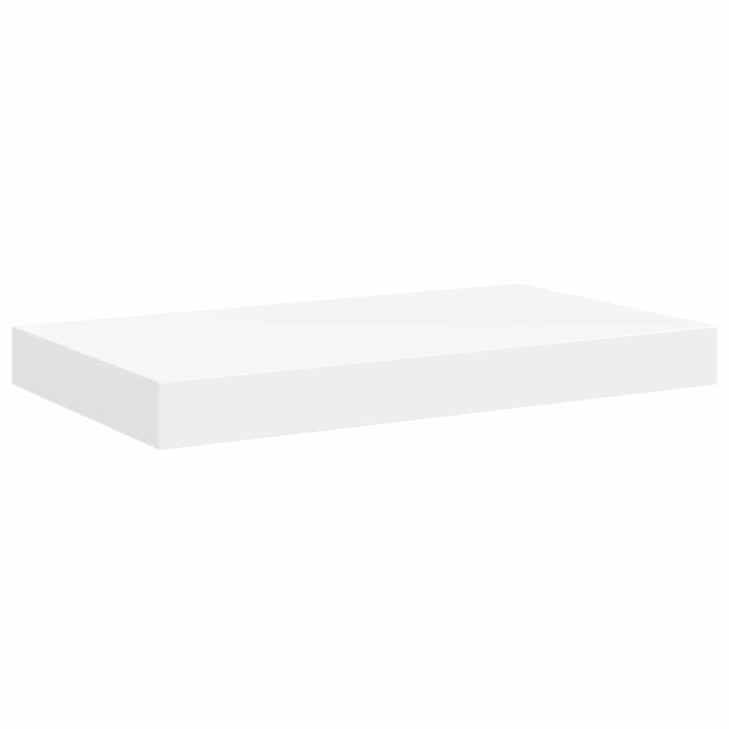 2 db fehér MDF lebegő fali polc 50 x 23,5 x 3,8 cm 6
