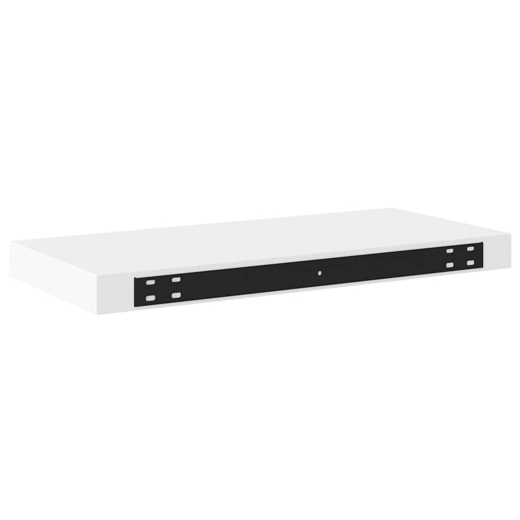 2 db fehér MDF lebegő fali polc 50 x 23,5 x 3,8 cm 9