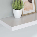 4 db fehér MDF lebegő fali polc 80 x 23,5 x 3,8 cm 4