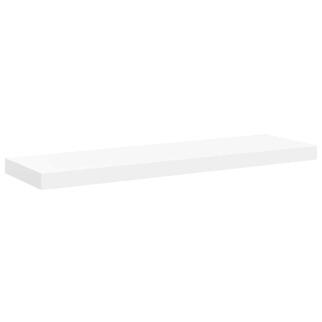 4 db fehér MDF lebegő fali polc 80 x 23,5 x 3,8 cm 6