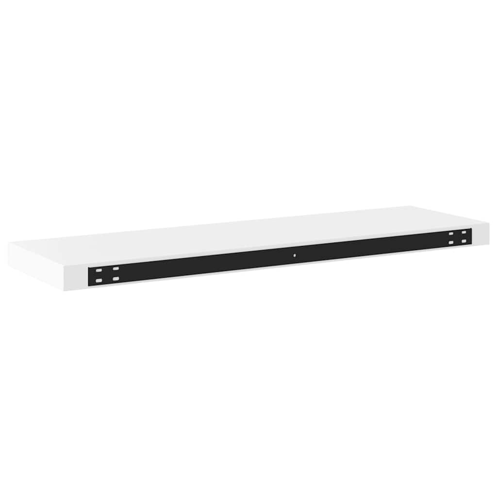 4 db fehér MDF lebegő fali polc 80 x 23,5 x 3,8 cm 9