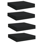 4 db fekete MDF fali polc 23 x 23,5 x 3,8 cm 2