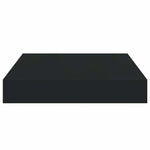 4 db fekete MDF fali polc 23 x 23,5 x 3,8 cm 7