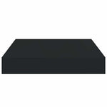 4 db fekete MDF fali polc 23 x 23,5 x 3,8 cm 8